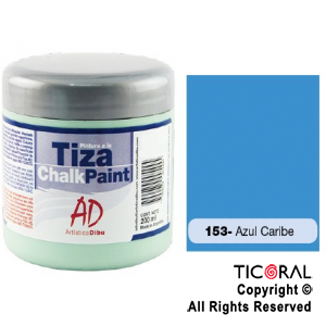 PINTURA TIZA AD 153 AZUL CARIBE 200ML X 3 UNIDADES